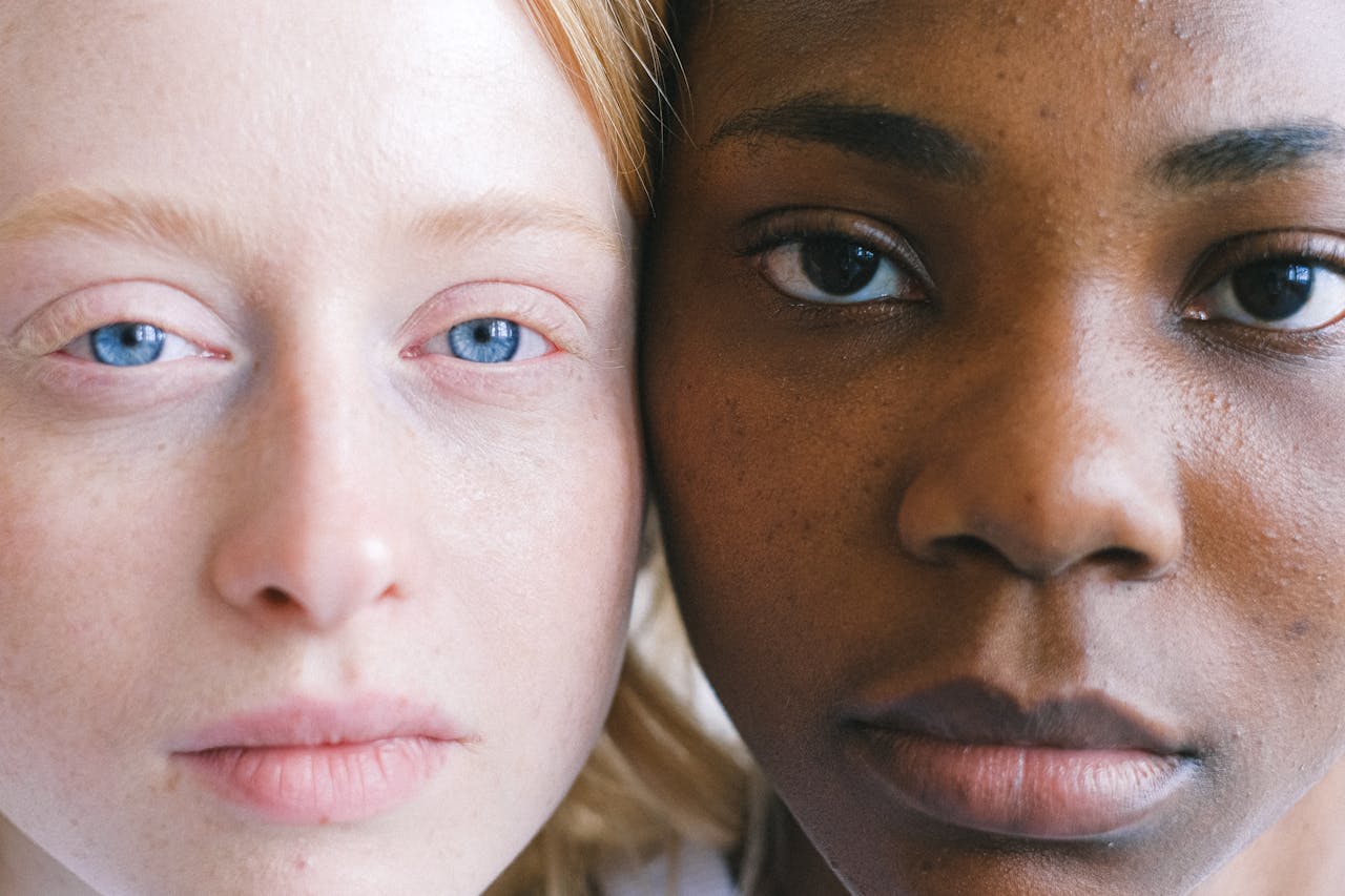 Close Up of Women Looking at the Camera